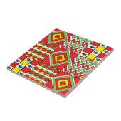 Kleurrijk modern Marokkaans mozaïekpatroon Tegeltje (Zijkant)