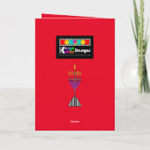 Kleurrijk Modern Menorah Wenskaart Kaart (Achterkant)