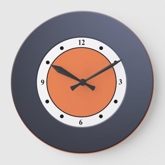 Kleurrijk modern metallisch blauw Lijst op elke kl Grote Klok (Voorkant)