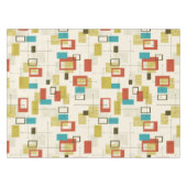 Kleurrijk modern midden-eeuws geometrisch patroon tafelkleed (Voorkant (Horizontaal))