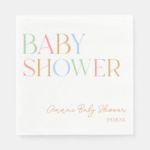 Kleurrijk modern minimalistisch Baby shower