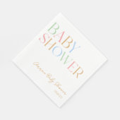 Kleurrijk modern minimalistisch Baby shower Servet (Hoek)