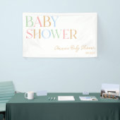 Kleurrijk modern minimalistisch Baby shower Spandoek (Beurs)