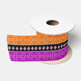 Kleurrijk Modern Modderdoek Ontwerp Satijnen Lint