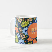 Kleurrijk Modern Mooie Bloem Patroon Persoonlijk Koffiemok (Voorkant links)