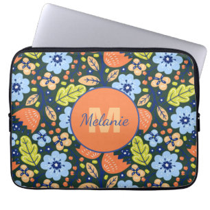 Kleurrijk Modern Mooie Bloem Patroon Persoonlijk Laptop Sleeve