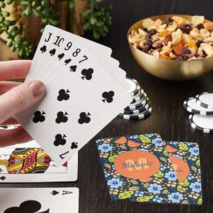 Kleurrijk Modern Mooie Bloem Patroon Persoonlijk Pokerkaarten