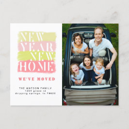 Kleurrijk Modern Moving Aankondiging Briefkaart