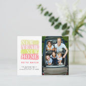 Kleurrijk Modern Moving Aankondiging Briefkaart (Staand voorkant)