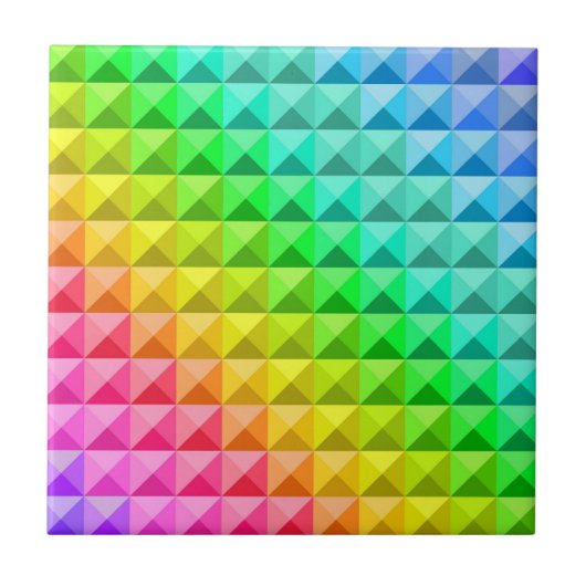 Kleurrijk modern mozaïek tegels patroon tegeltje (Voorkant)