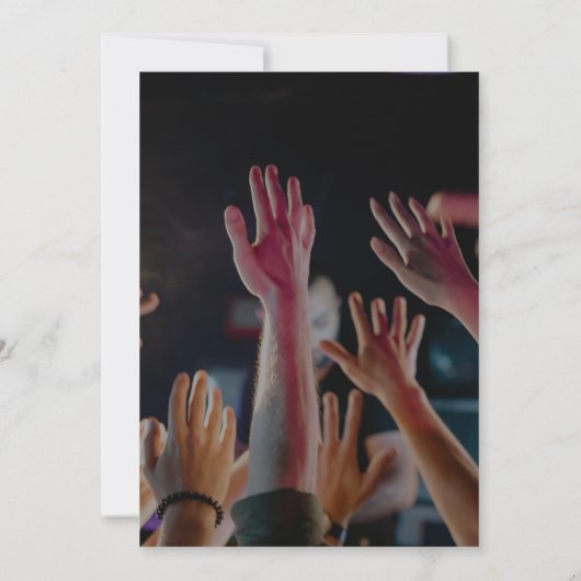 Kleurrijk modern muziekfestival, muzikaal feest kaart (Achterkant)