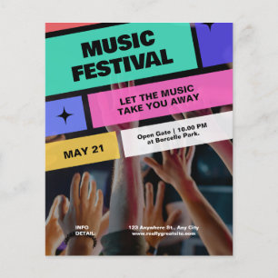 Kleurrijk Modern Muziekfestival, Muzikale Feest  Flyer