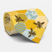 Kleurrijk modern Natuur bijen Apiary Pattern Stropdas (Opgerold)