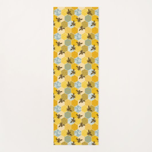 Kleurrijk modern Natuur bijen Apiary Pattern Yogamat (Voorkant)