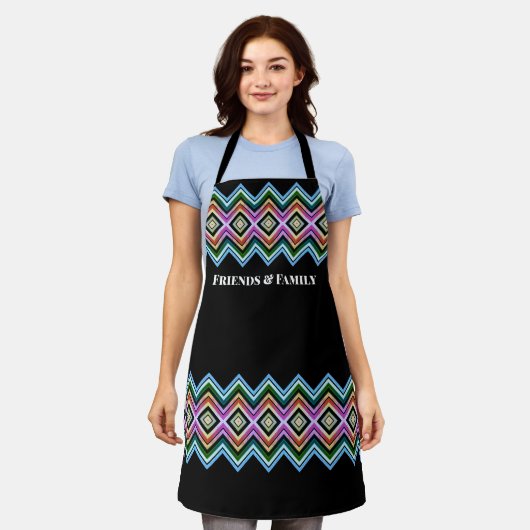 Kleurrijk Modern Ontwerp Schort (Gedragen)