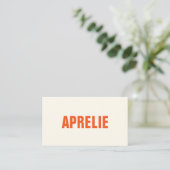 Kleurrijk Modern Oranje Wit Creatief Professioneel Visitekaartje (Staand voorkant)