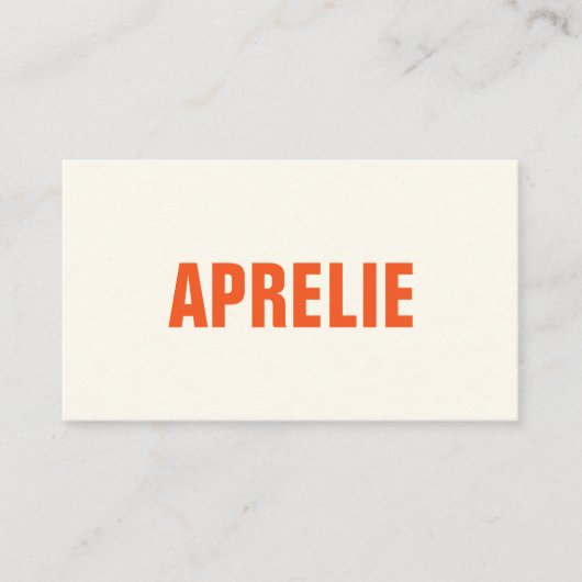 Kleurrijk Modern Oranje Wit Creatief Professioneel Visitekaartje (Voorkant)