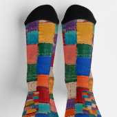 Kleurrijk modern patchwork sokken (Top)
