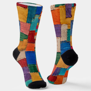 Kleurrijk modern patchwork sokken