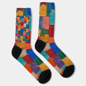 Kleurrijk modern patchwork sokken (Rechts)
