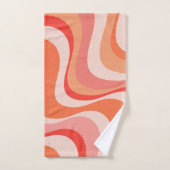 Kleurrijk modern retro golfontwerp bad handdoek (Handdoek)