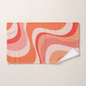 Kleurrijk modern retro golfontwerp bad handdoek (Handdoek)