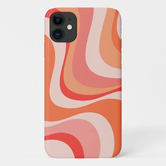 Kleurrijk modern retro golfontwerp Case-Mate iPhone case (Achterkant)
