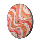 Kleurrijk modern retro golfontwerp dartbord (Voorkant Rechts)
