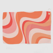 Kleurrijk modern retro golfontwerp golfhanddoek (Horizontaal)