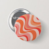 Kleurrijk modern retro golfontwerp ronde button 5,7 cm (Voorkant /achterkant)