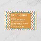 Kleurrijk Modern Retro Wave Patroon 9.8 Visitekaartje (Achterkant)