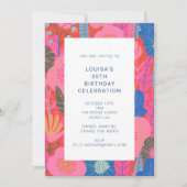 Kleurrijk Modern Rood Bloemen 30ste Verjaardagsfee Kaart (Voorkant)