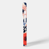 Kleurrijk Modern Rood Wit Blauw Aquarel Bloemig Case-Mate iPhone Case (Achterkant / Links)