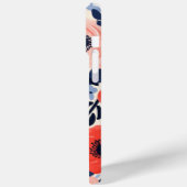 Kleurrijk Modern Rood Wit Blauw Aquarel Bloemig Case-Mate iPhone Case (Achterkant / Links)