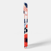Kleurrijk Modern Rood Wit Blauw Aquarel Bloemig Case-Mate iPhone Case (Achterkant / Links)