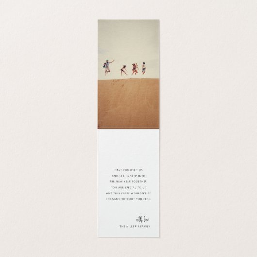 Kleurrijk Modern Script New Years Party Gevouwen K Kaart (Binnenkant ongevouwen)