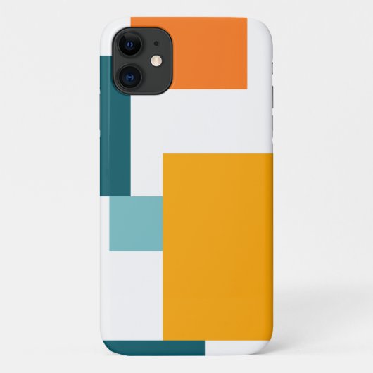 Kleurrijk, modern, speelbaar vierkant geometrisch Case-Mate iPhone case (Achterkant)