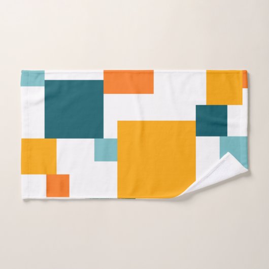 Kleurrijk, modern, speelbaar vierkant geometrisch handdoek (Handdoek)