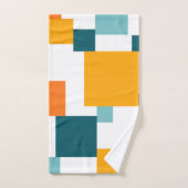 Kleurrijk, modern, speelbaar vierkant geometrisch handdoek (Handdoek)