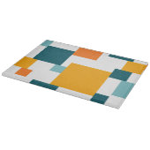 Kleurrijk, modern, speelbaar vierkant geometrisch snijplank (Hoek)