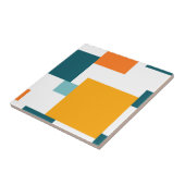Kleurrijk, modern, speelbaar vierkant geometrisch  tegeltje (Zijkant)