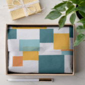 Kleurrijk, modern, speelbaar vierkant geometrisch  tissuepapier (Geschenk)