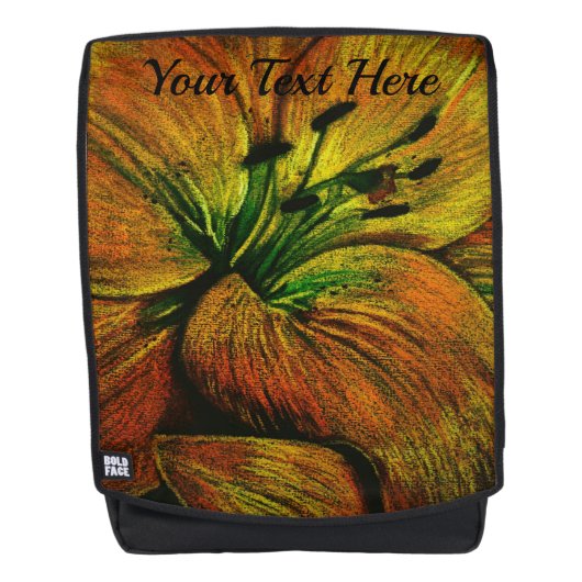 Kleurrijk modern stijlpatroon geel en zwart rugtassen (Voorkant)