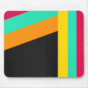 Kleurrijk modern strepenpatroon gel muismat