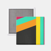 Kleurrijk modern strepenpatroon magneet (Voorkant / Achterkant)