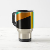 Kleurrijk modern strepenpatroon reisbeker (Voorkant links)