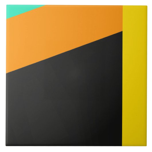 Kleurrijk modern strepenpatroon tegeltje (Voorkant)