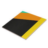 Kleurrijk modern strepenpatroon tegeltje (Zijkant)