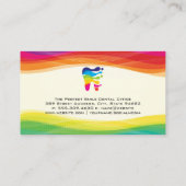 Kleurrijk modern tandheelkundig logo visitekaartje (Achterkant)