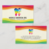 Kleurrijk modern tandheelkundig logo visitekaartje (Voorkant / Achterkant)
